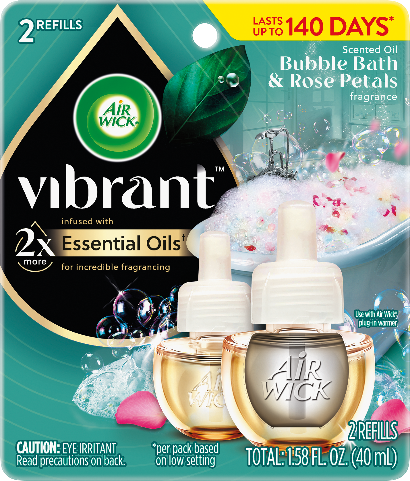 AIR WICK® Scented Oil - Bubble Bath & Rose Petals (Vibrant)
